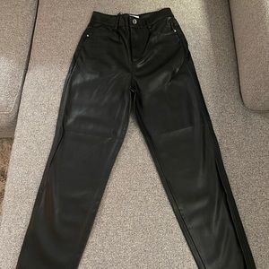 Zara leather mom fit pants - brand new never worn!!